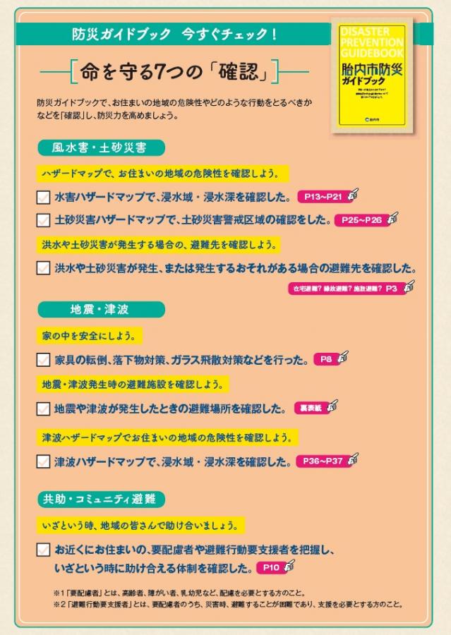 7つの確認表