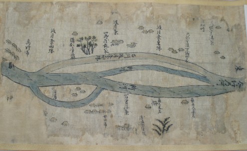 国指定重要文化財「古文書」奥山荘波月条絵図